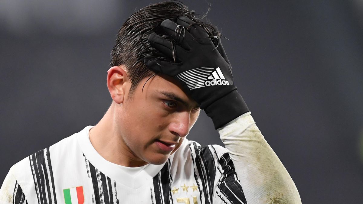 Paulo Dybala of Juventus FC reacts during the Serie A football match between Juventus FC and Torino FC.