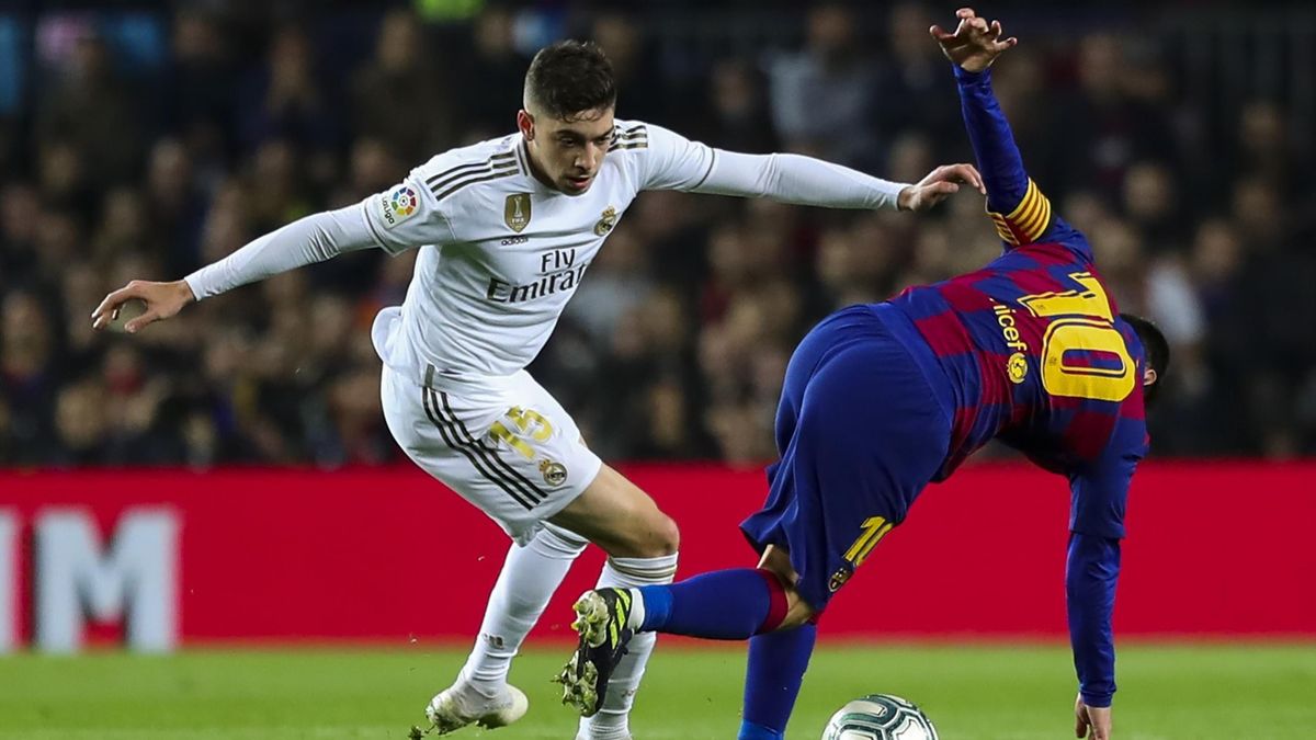 Federico Valverde, Messi - Barcellona-Real Madrid - Liga 2019/2020 - Getty Images