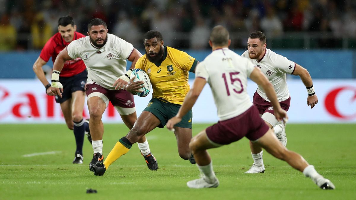 Australia beat Georgia in the Rugby World Cup