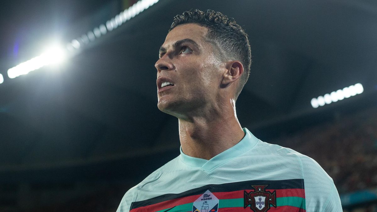Cristiano Ronaldo of Portugal looks on during the UEFA Euro 2020 Championship Round of 16 match between Belgium and Portugal