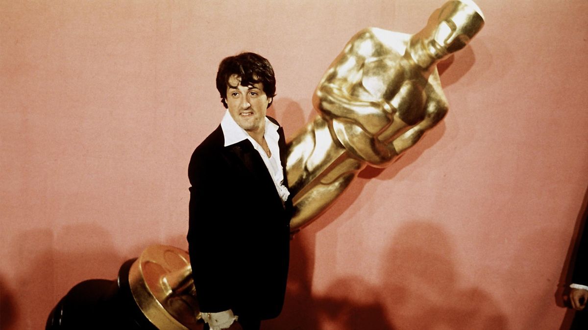 Сильвестр Сталлоне на церемонии вручения Оскара-1977