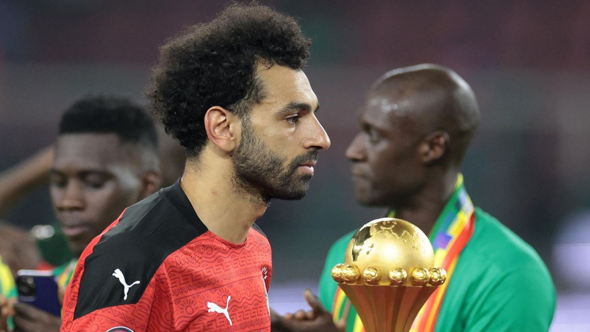 Mohamed Salah after losing the Africa Cup of Nations final with Egypt