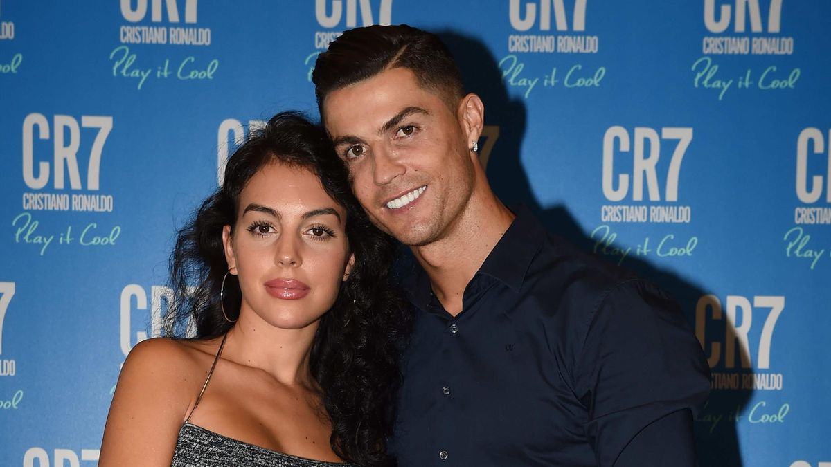 Cristiano Ronaldo and Georgina Rodriguez celebrate the launch of new CR7 Play It Cool with friends and family on September 12, 2019 in Turin, Italy