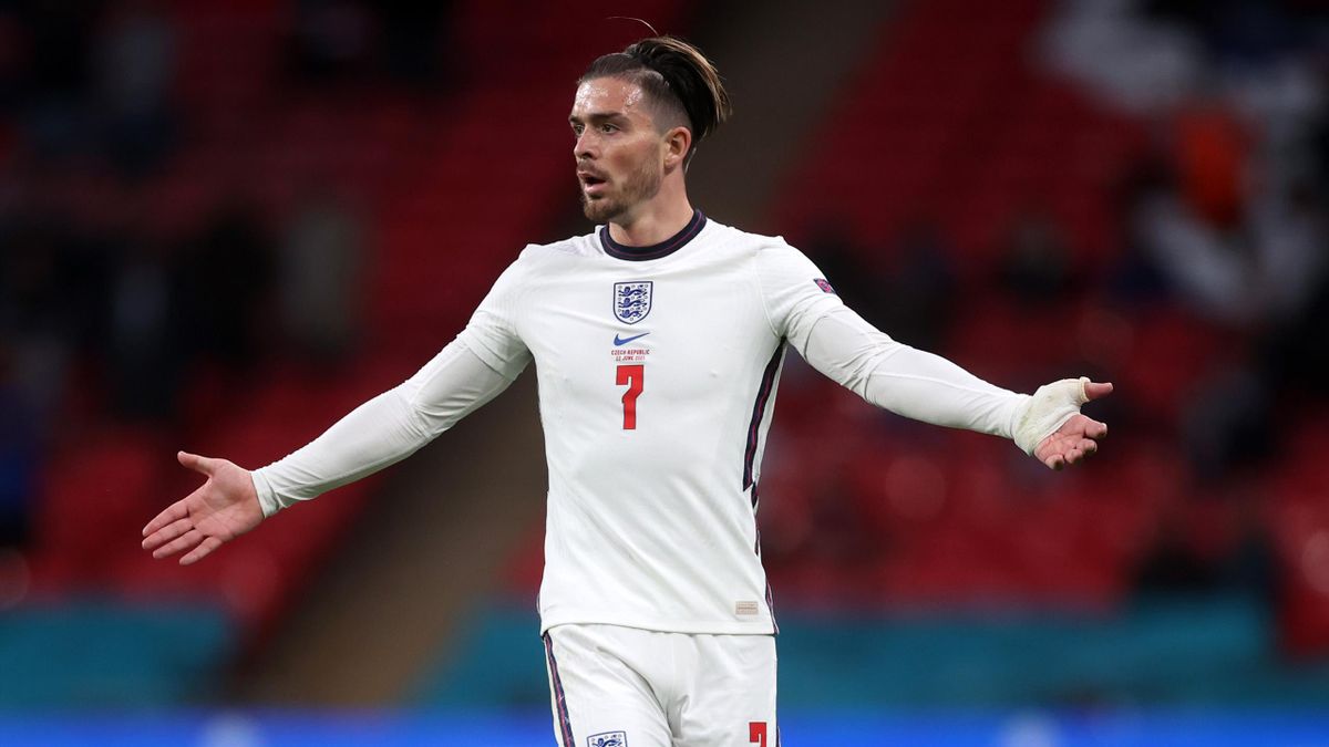 Jack Grealish of England reacts during the UEFA Euro 2020 Championship Group D match between Czech Republic and England at Wembley Stadium