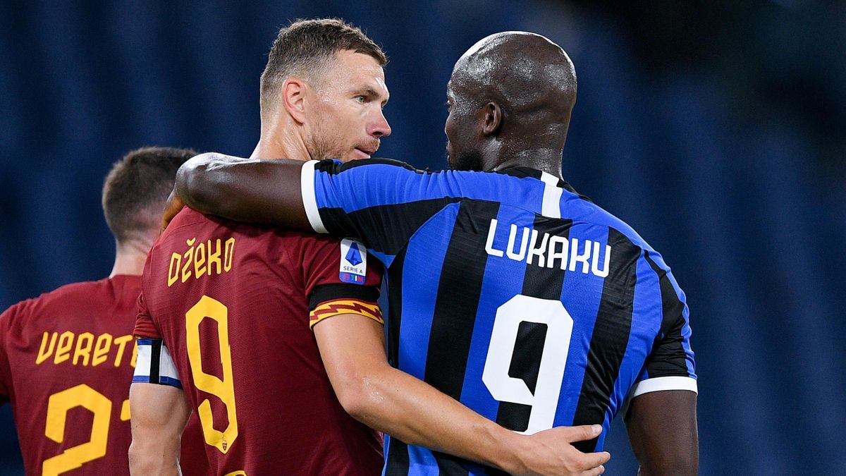 Roma-Inter, Serie A 2019-2020: Edin Dzeko e Romelu Lukaku (Getty Images)