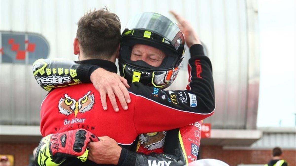 Shane 'Shakey' Byrne after clinching pole at Oulton (BSB)