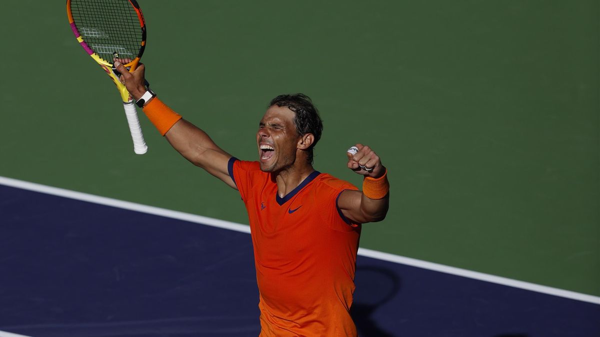 Rafa Nadal celebra su épica remontada ante Sebastian Korda en la segunda ronda de Indian Wells