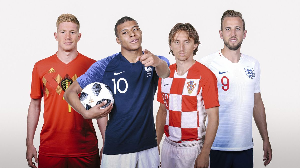 Kylian Mbappé, Luka Modric, Kevin De Bruyne, Harry Kane, Getty Images