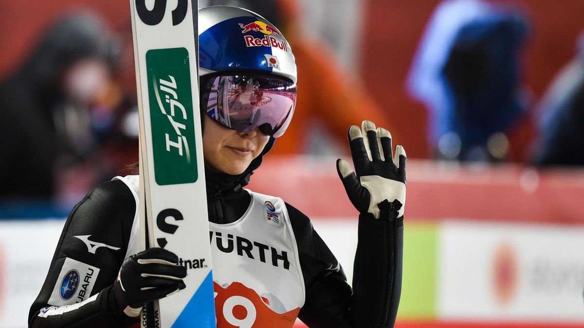 Sara Takanashi bei der Skisprung-WM in Oberstdorf