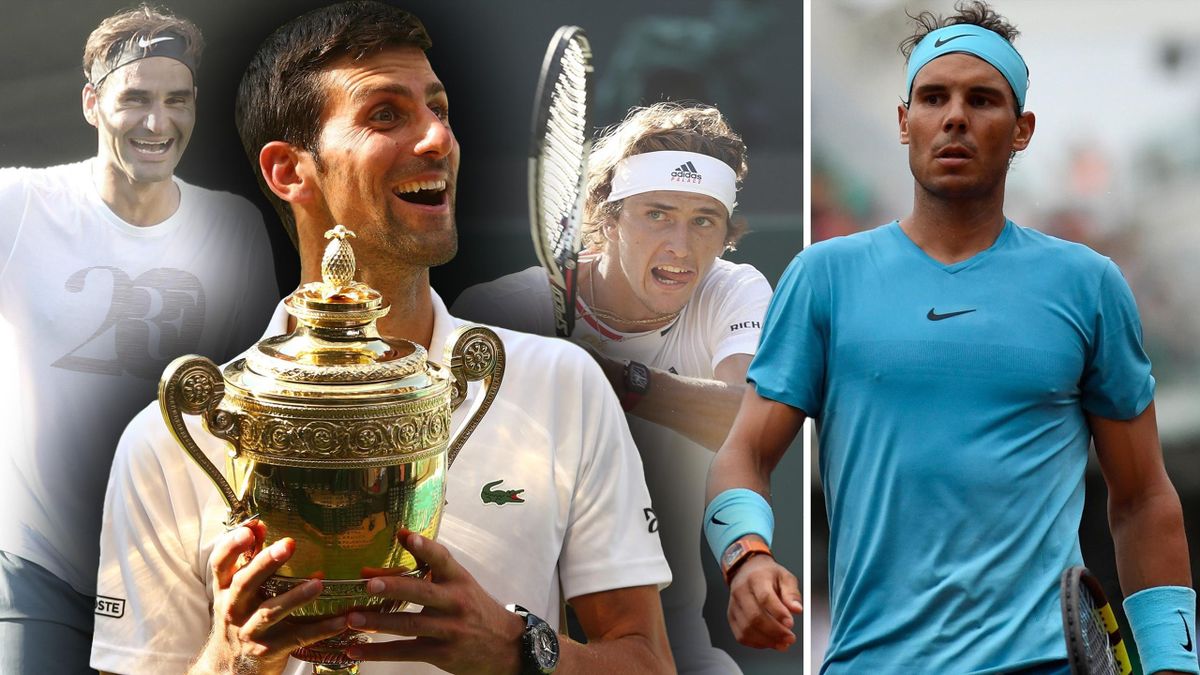 Federer, Djokovic, Zverev, Nadal (v.l.n.r.)