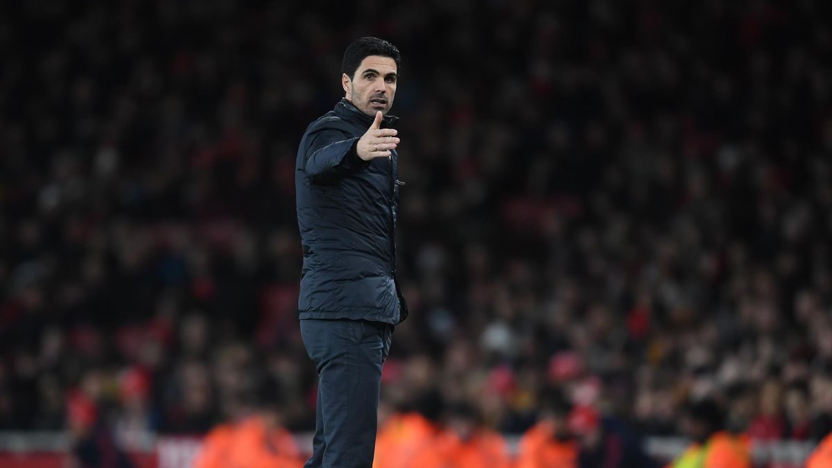Arsenal Head Coach Mikel Arteta during the Premier League match between Arsenal FC and Everton FC at Emirates Stadium on February 23, 2020 in London, United Kingdom.