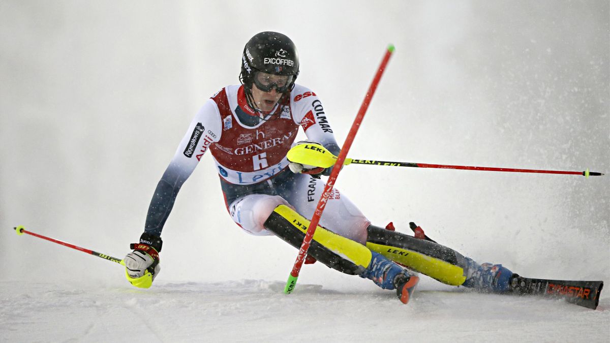 Clément Noël lors du slalom de Levi le 24 novembre 2019