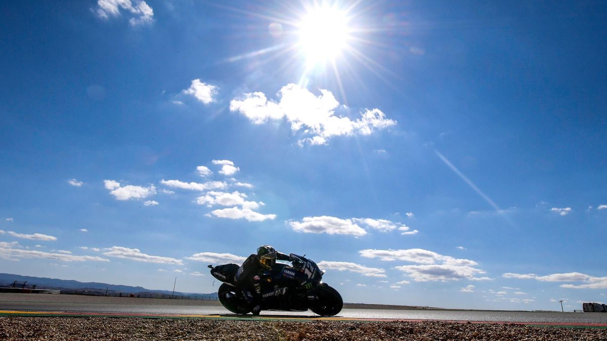 Maverick Viñales (Yamaha Factory) lors des essais du Grand Prix d'Aragon, le 16 octobre 2020