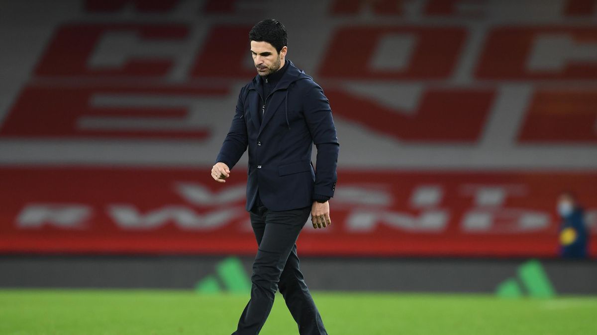 Arsenal manager Mikel Arteta the Premier League match between Arsenal and Southampton at Emirates Stadium on December 16, 2020 in London, England. The match will be played without fans, behind closed doors as a Covid-19 precaution.