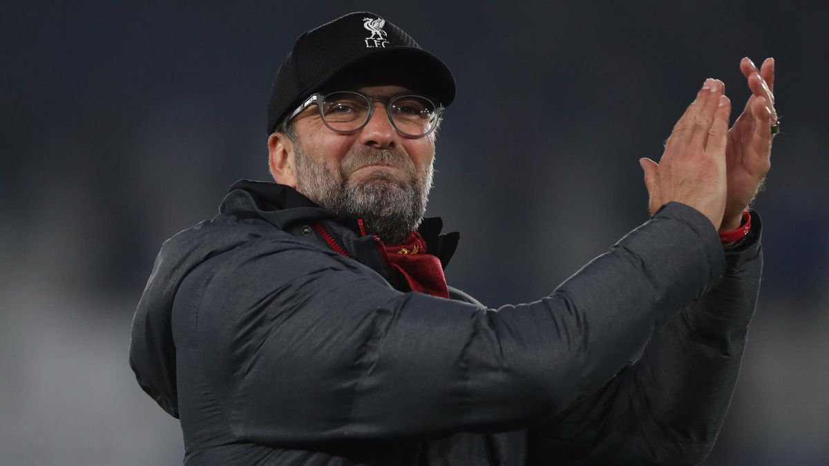 Juergen Klopp the head coach / manager of Liverpool celebrates victory during the Premier League match between Leicester City and Liverpool FC at The King Power Stadium on December 26, 2019 in Leicester, United Kingdom