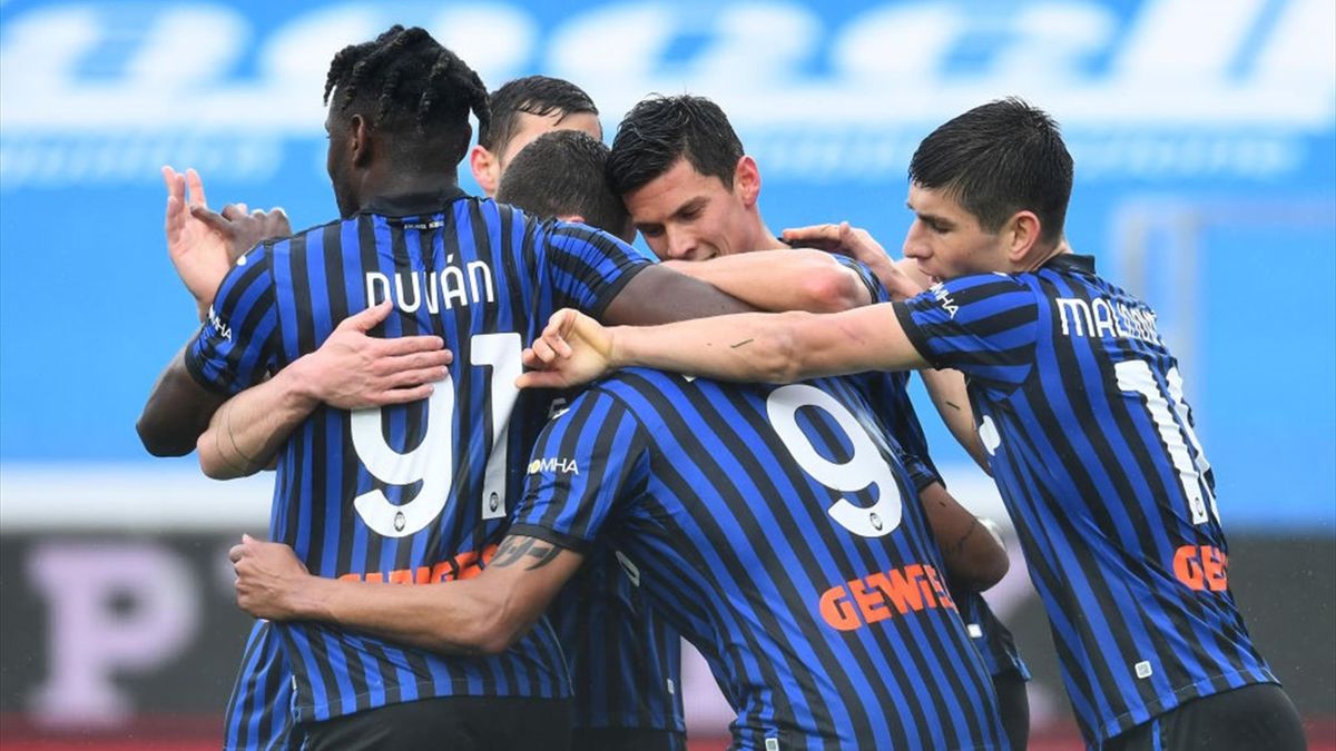 Muriel festeggia il gol con la squadra durante Atalanta-Udinese - Serie A 2020/2021 - Getty Images