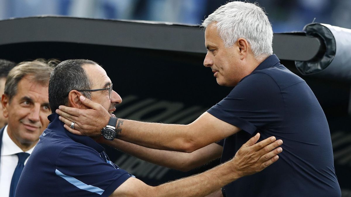 Maurizio Sarri, José Mourinho, Lazio-Roma, Serie A 2021-22, Getty Images