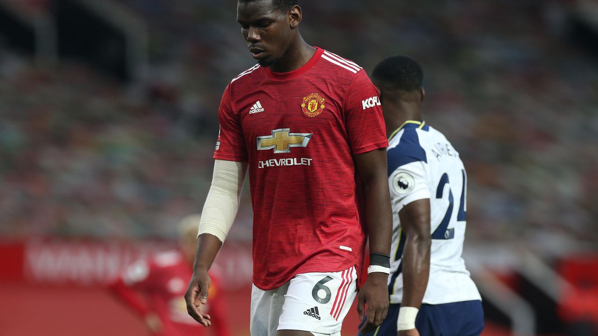 Paul Pogba of Manchester United walks off after the Premier League match between Manchester United and Tottenham Hotspur