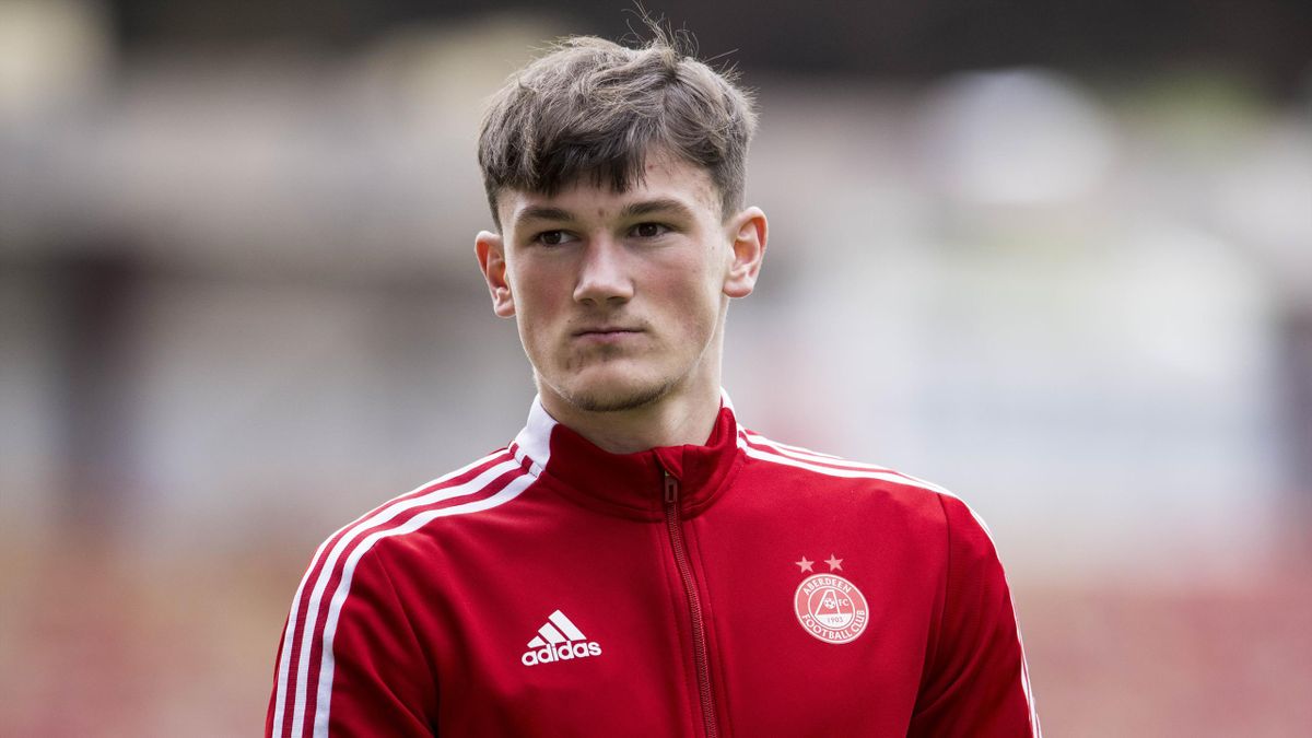 Calvin Ramsay of Aberdeen at full time of a cinch Premiership match between Aberdeen and St Mirren at Pittodrie, on May 15, 2022, in Aberdeen, Scotland.
