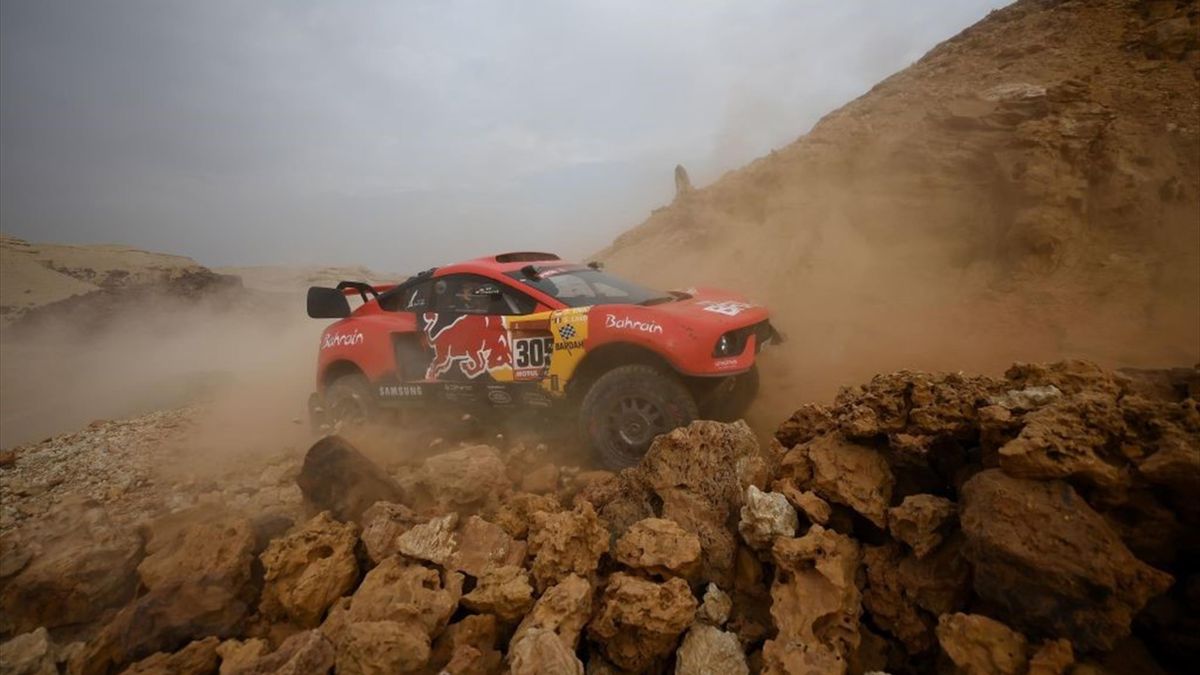 Sébastien Loeb (BRX) lors de l'étape 5 du Dakar 2021