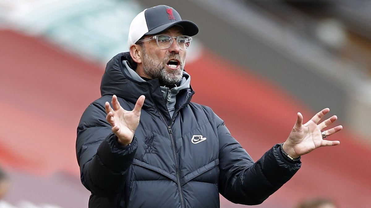 Jurgen Klopp's Liverpool are on a six-match losing run at Anfield