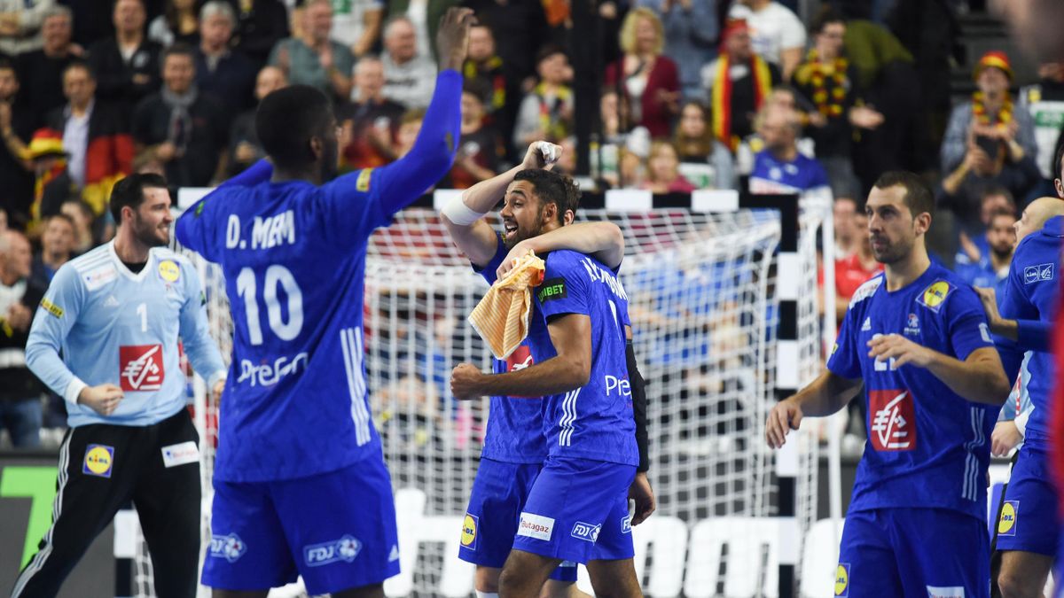 La joie des Bleus après la victoire contre l'Espagne - Mondiaux 2019
