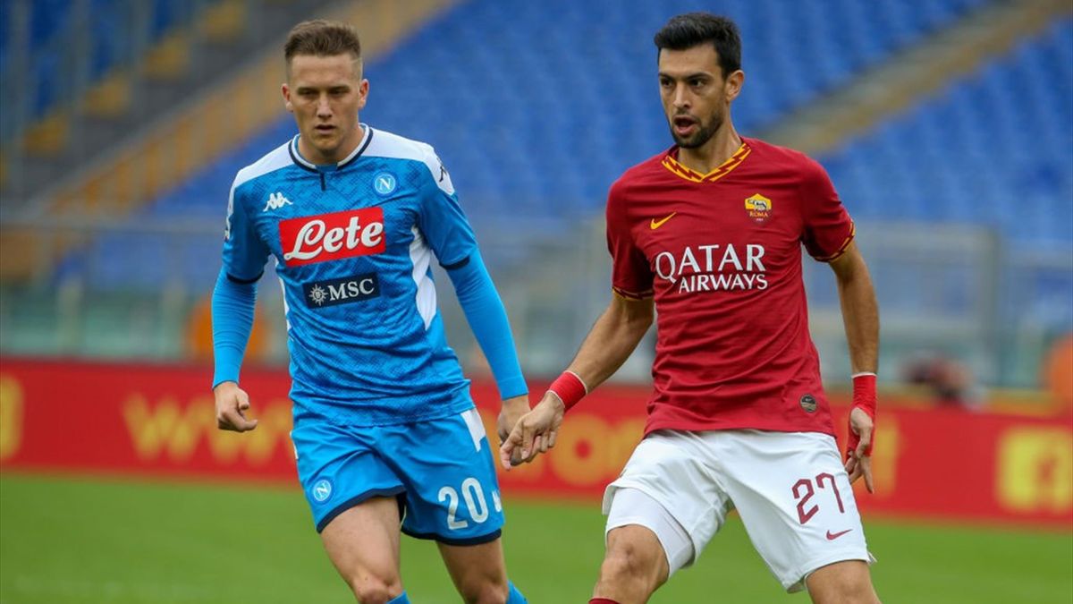 Piotr Zielinski e Javier Pastore - Roma-Napoli Serie A 2019-20