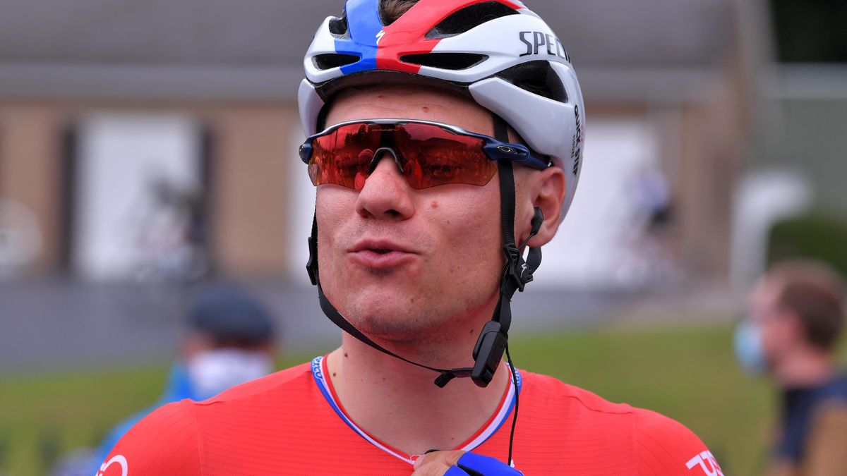 Dutch Fabio Jakobsen of the Deceuninck - Quick-Step cycling team is pictured before the start of the Grote Prijs Vermarc one day cycling race on July 5, 2020 in Rotselaar.