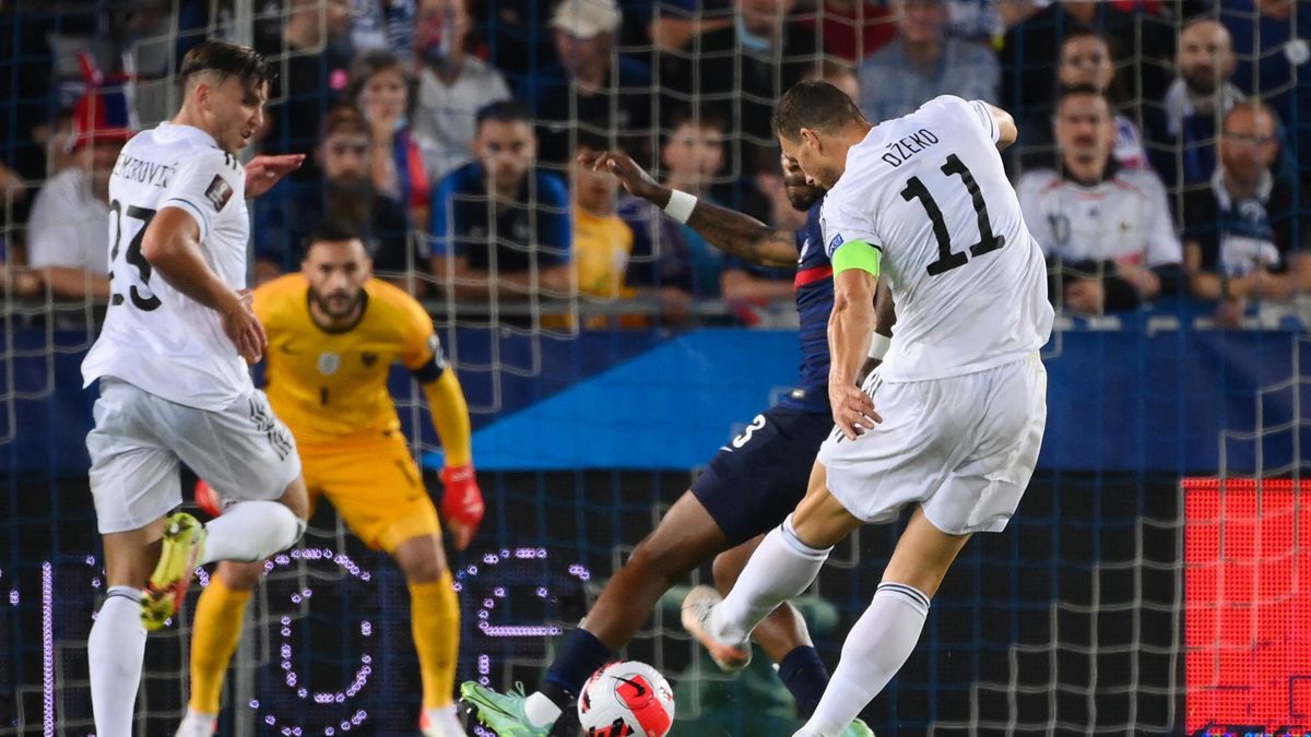 France 1-1 Bosnia and Herzegovina: Antione Griezmann cancels out Edin Dzeko  opener as Jules Kounde sees red - Eurosport