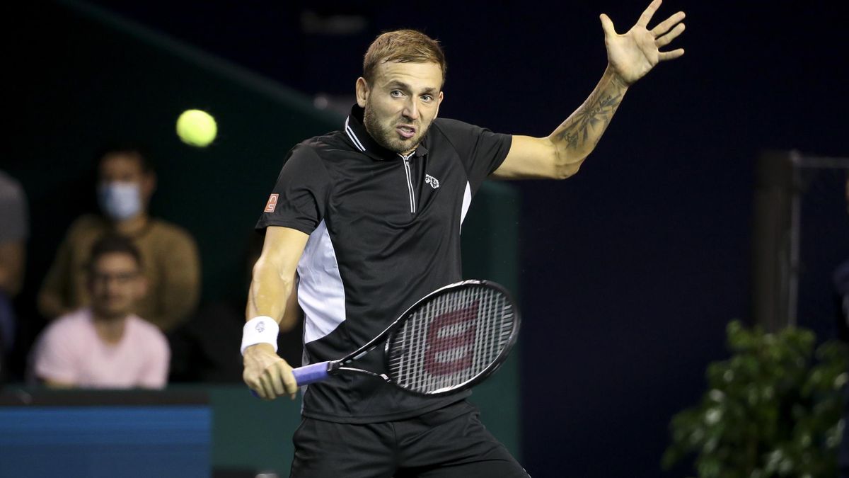 Dan Evans was beaten by Frances Tiafoe at the Stockholm Open