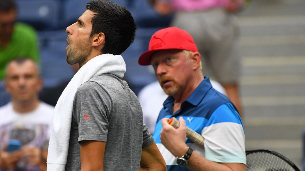 Novak Djokovic and Boris Becker.