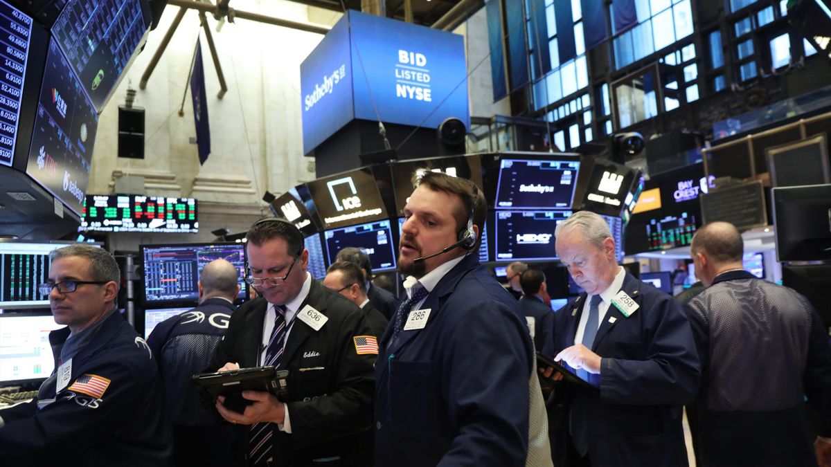 Traders work on the floor of the New York Stock Exchange (NYSE) on March 11, 2019 in New York City. Markets are reacting to increased concerns over a global slowdown as the Chinese economy continues to underperform leading to export concerns in both the U