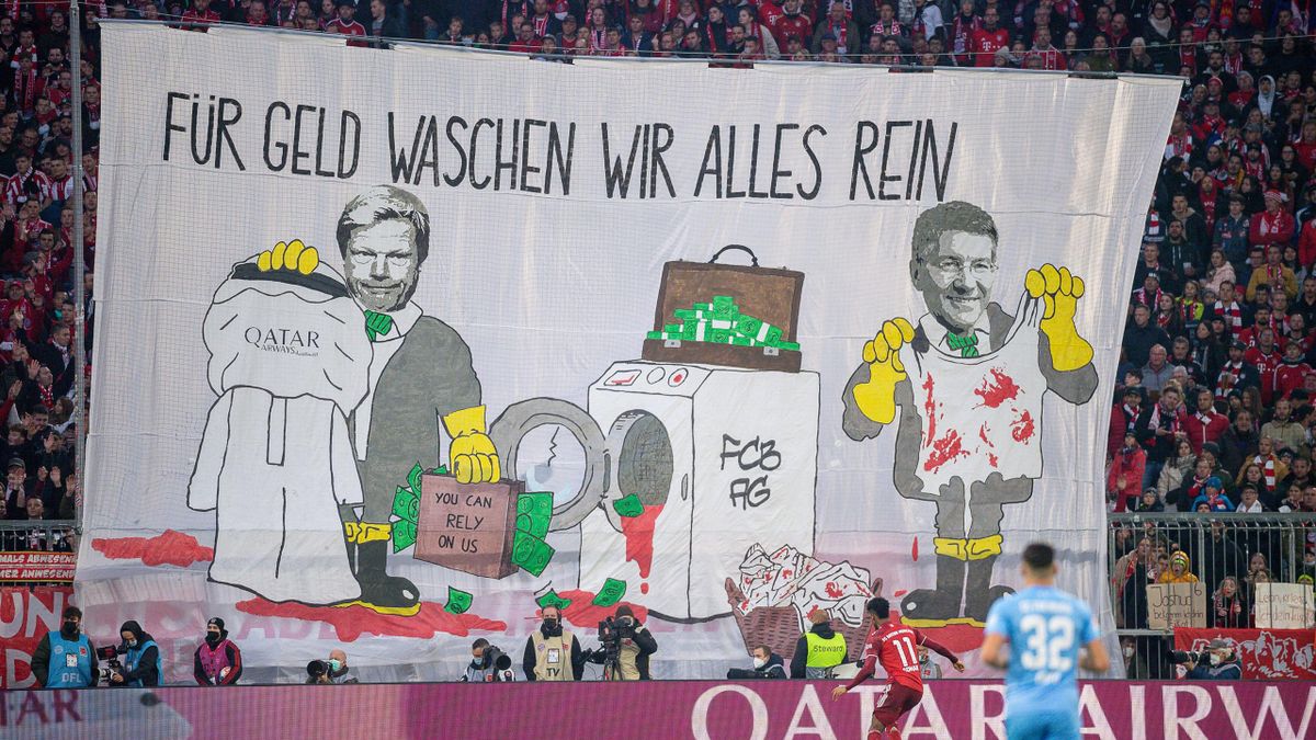 Kritik der Fans des FC Bayern München am Sponsoring des Klubs aus Katar