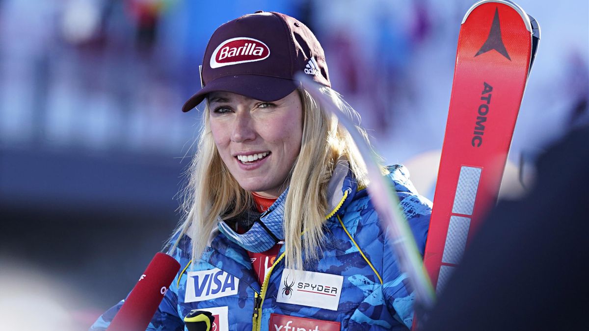 Mikaela Shiffrin of Team United States takes 2nd place during the Audi FIS Alpine Ski World Cup Women's Giant Slalom on December 22, 2021 in Courchevel, France