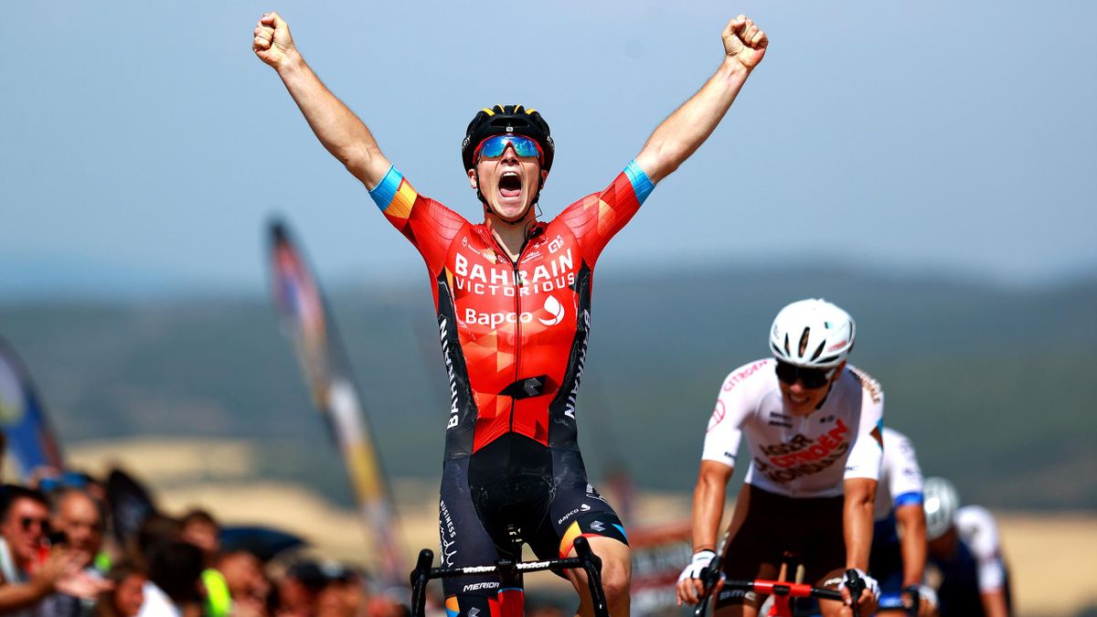 Matevz Govekar (Bahrein Victorious) gana en Clunia la 4ª etapa de la Vuelta a Burgos 2022