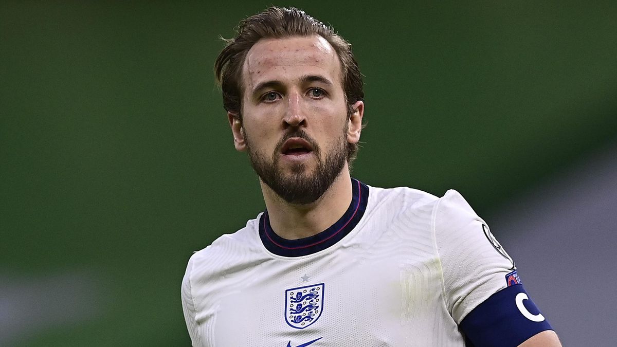 Harry Kane of England looks on during the FIFA World Cup 2022 Qatar qualifying match