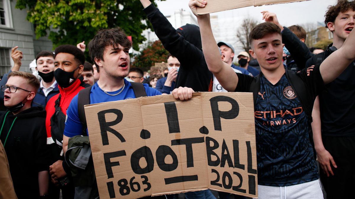 Fans protested against the proposals for a new European Super League