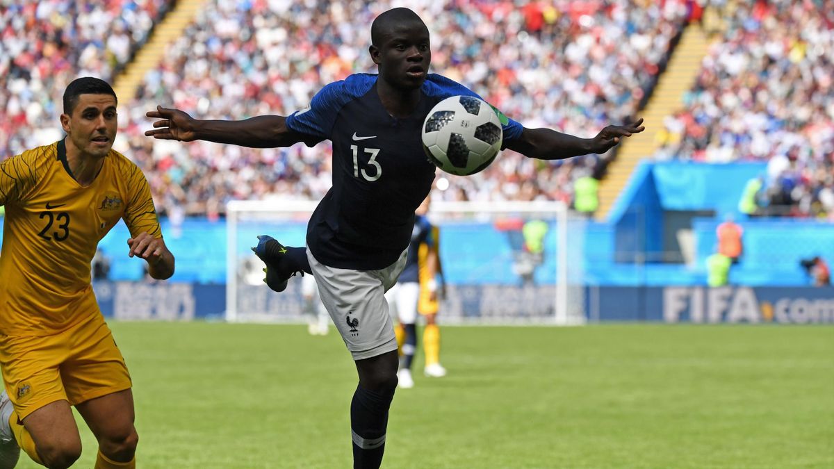 N'Golo Kanté lors de France-Australie (2-1) au Mondial 2018