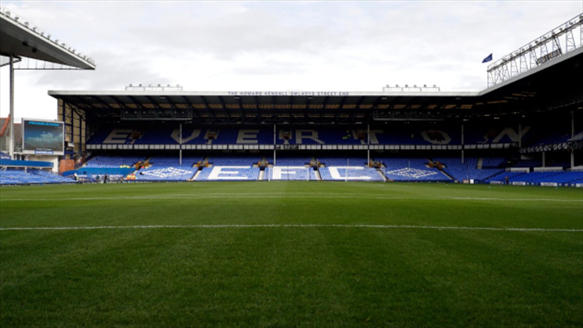 A man is under investigation on suspicion of assault and affray after touchline trouble at Goodison Park