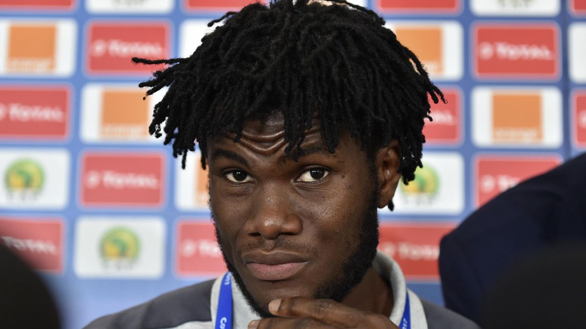 Ivory Coast's national football team player Franck Kessie looks on during a press conference on January 15, 2017 in Oyem, during the 2017 Africa Cup of Nations football tournament in Gabon.