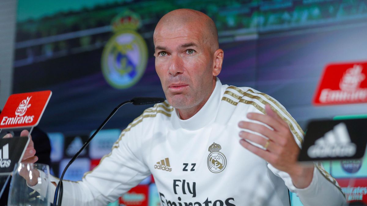 Zinedine Zidane, entrenador del Real Madrid, en rueda de prensa ante del duelo liguero Mallorca-Real Madrid