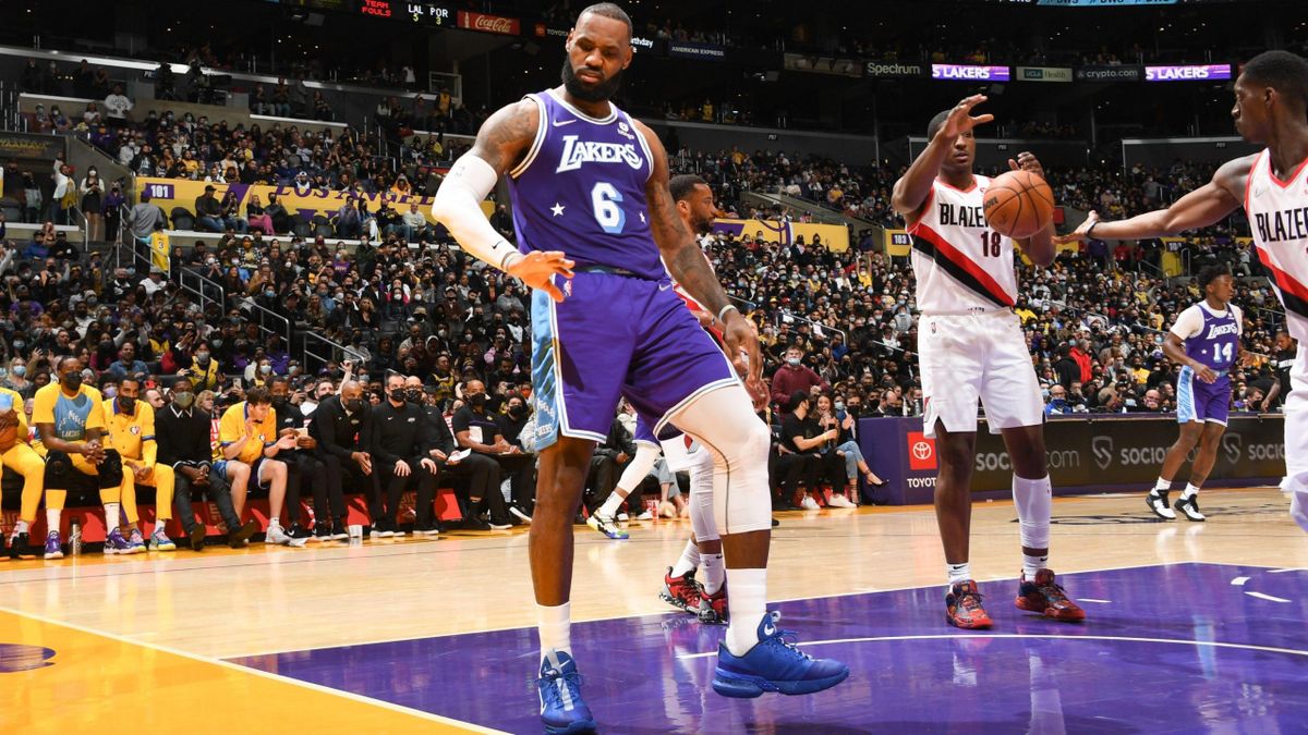 LeBron James (Los Angeles Lakers) contre les Portland Trail Blazers / NBA