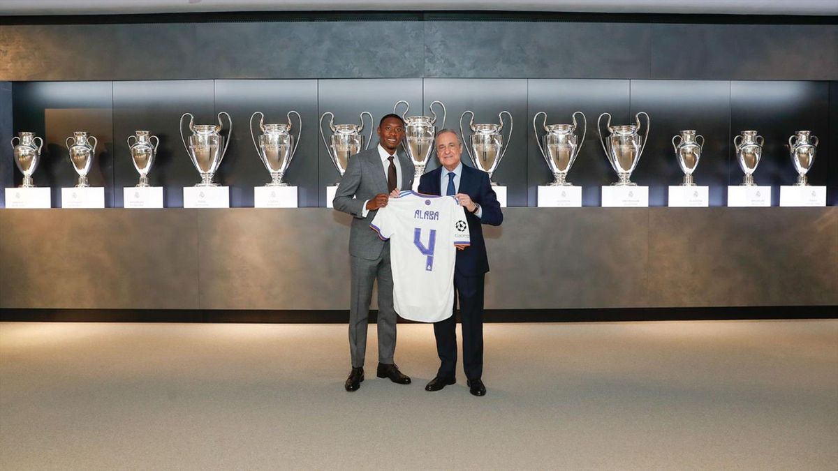 David Alaba y Florentino Pérez (Real Madrid)