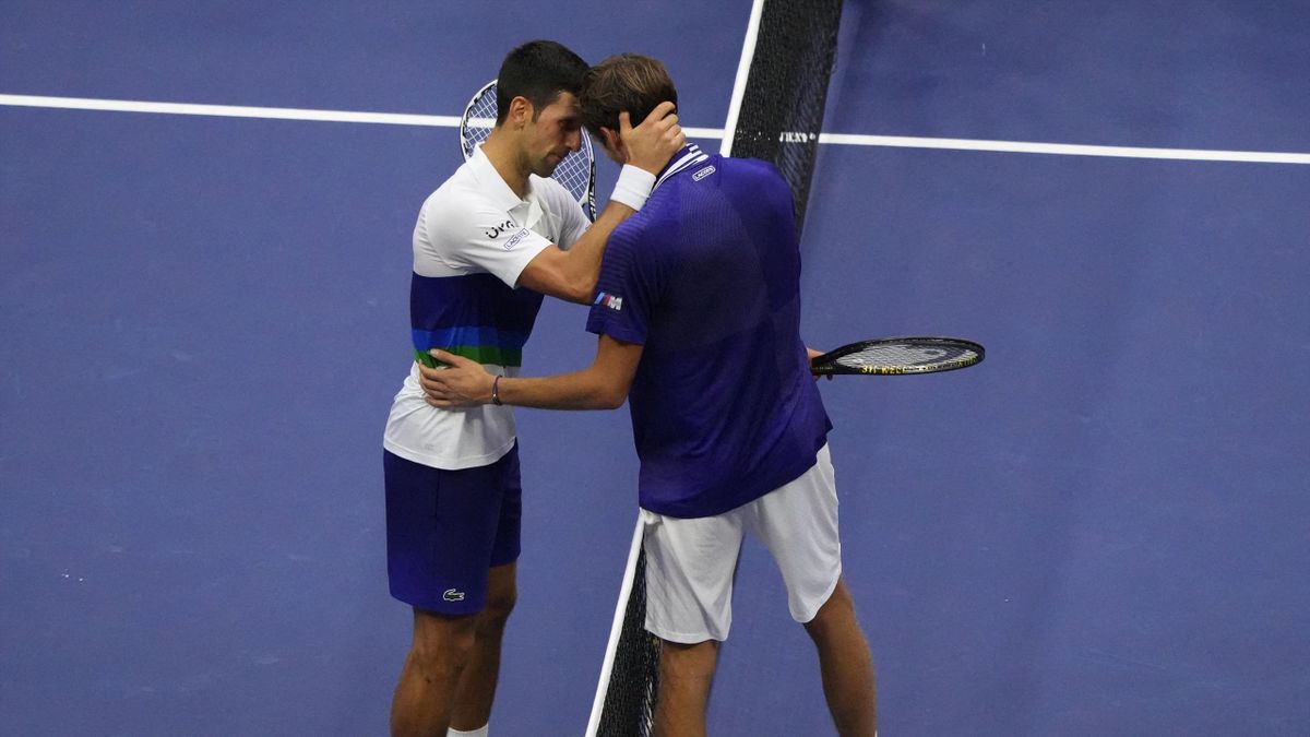 Novak Djokokic és Daniil Medvedev a tavalyi US Open döntőjén
