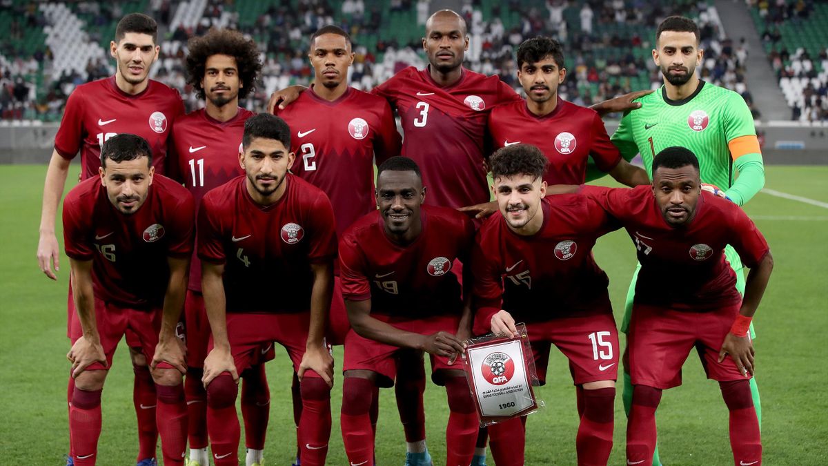 Qatar team before a frendly game against Slovenia