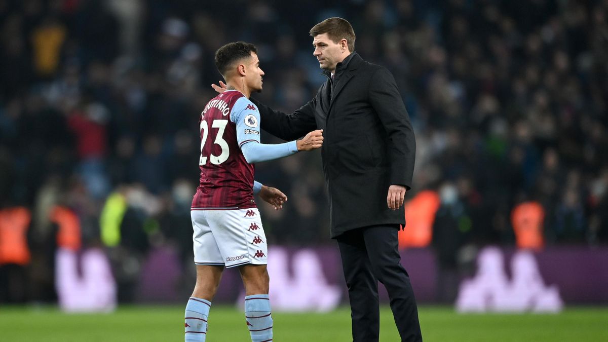 Steven Gerrard is delighted to be reunited with "world-class" Philippe Coutinho at Aston Villa