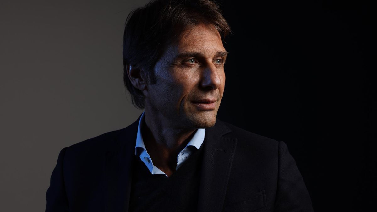 New Tottenham Hotspur manager Antonio Conte poses for a photo at Tottenham Hotspur Training Centre on November 02, 2021 in Enfield, England