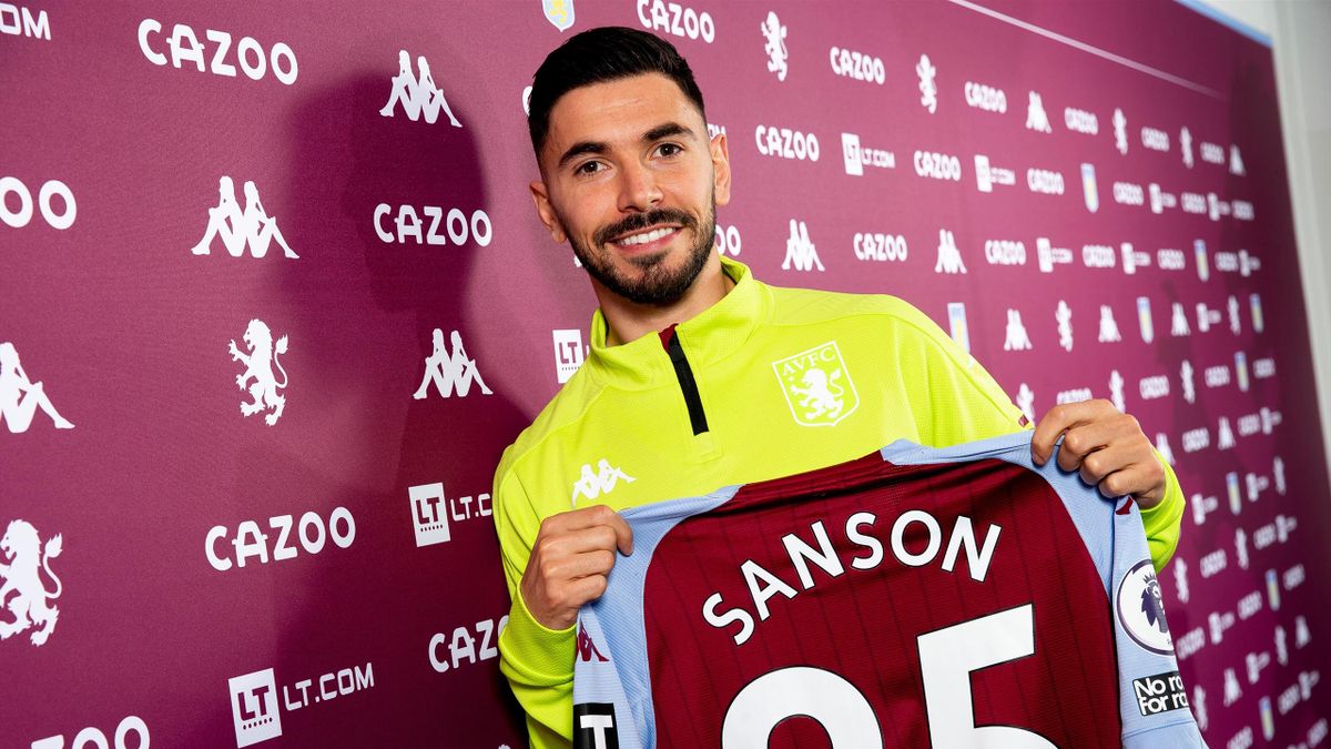 New signing Morgan Sanson poses for a picture at Bodymoor Heath training ground