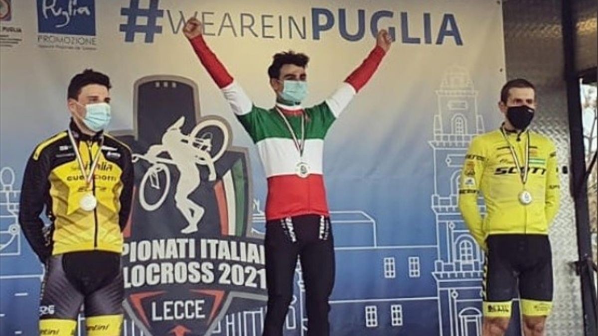 Gioele Bertolini - campionati nazionali ciclocross Italia 2021 - Credit: account twitter ACCPI Assocorridori