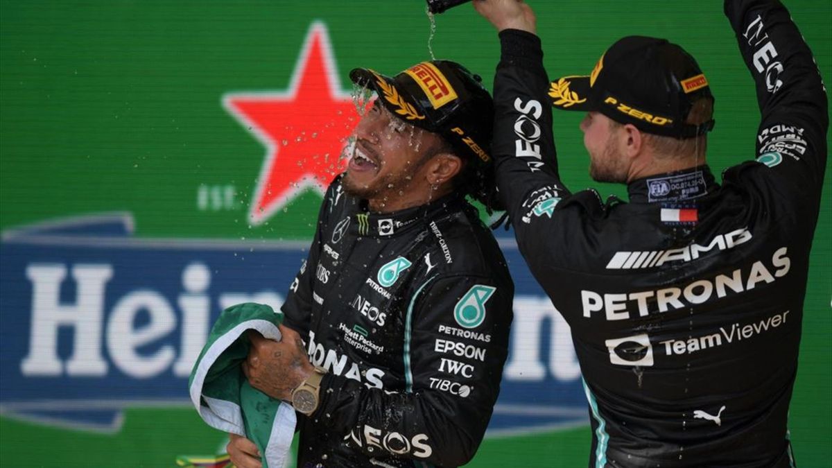 Lewis Hamilton et Valtteri Bottas (Mercedes) au Grand Prix de Sao Paulo 2021